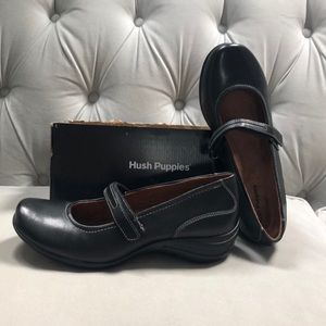 Hush puppies epic Mary Jane black leather